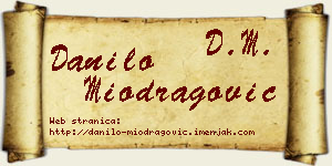 Danilo Miodragović vizit kartica